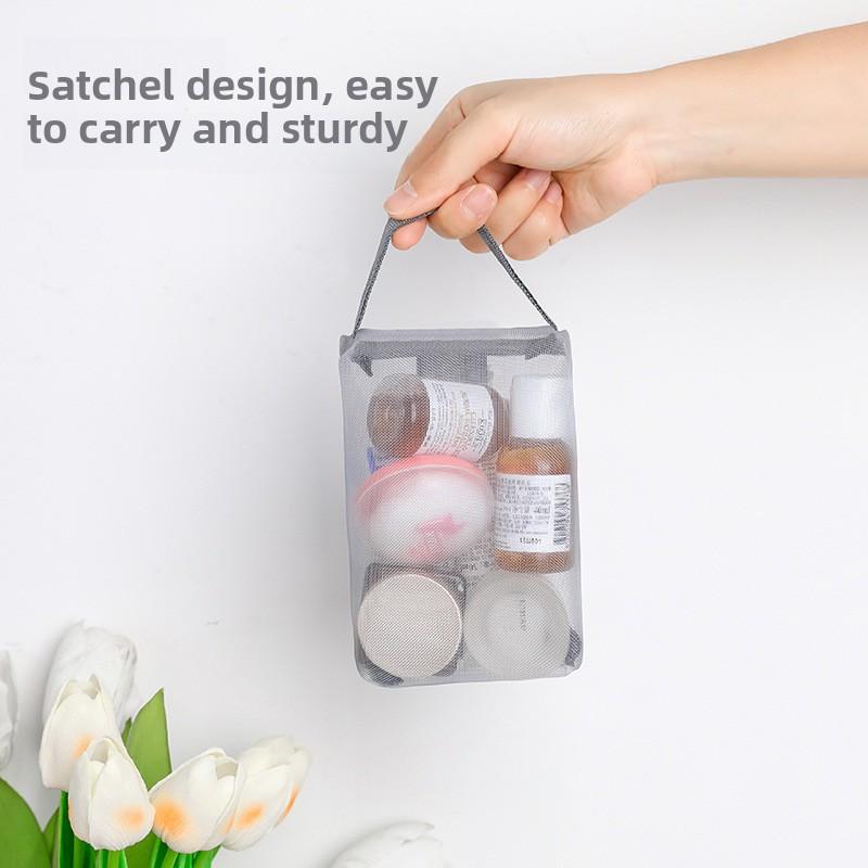 Korean Storage Bag Zipper Makeup Women Cosmetic Skin Care Storage Large Capacity Toiletry Mesh Travel Wash Bag clothes organizer