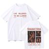 Shakira LMYNL World Tour Grid Tee Summer Men Women Fashion Oversized Short Sleeve T Shirt O-Neck Cotton Top Vintage Y2K Clothing