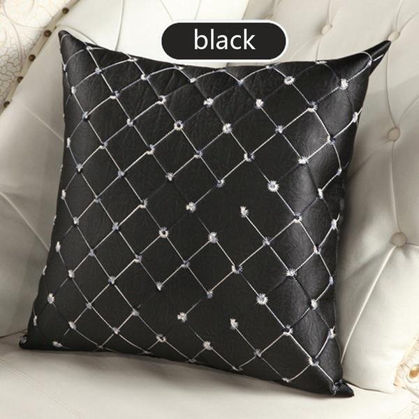 Stylish Multicolored Plaids Throw Pillow Case Square Cushion Cover For Sofa Decor