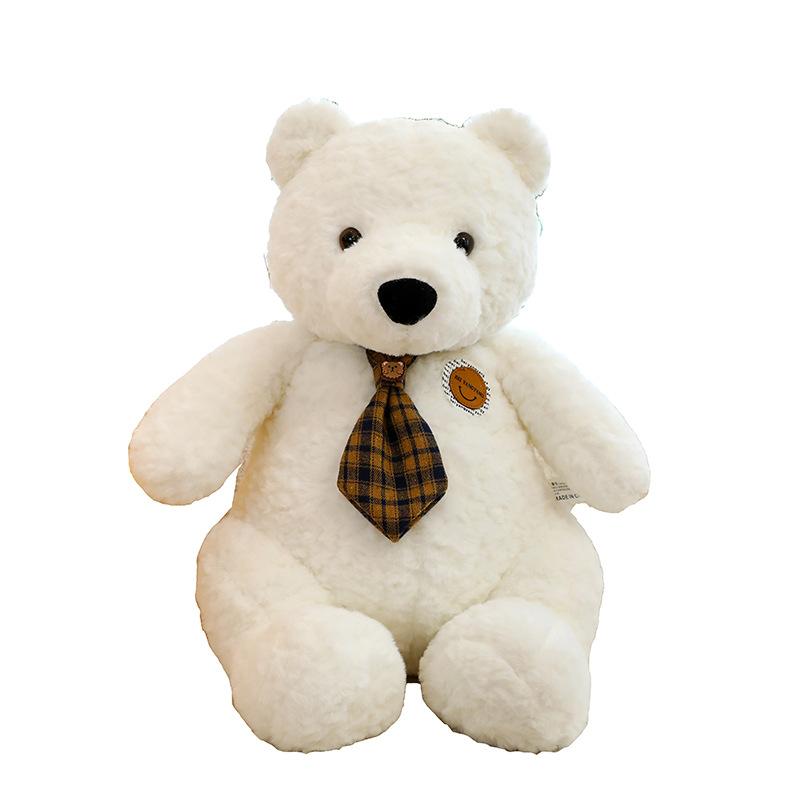 Nová roztomilá plyšová hračka medvídka s mašlí, plyšová panenka medvídka, polštářek, roztomilá panenka medvídka může být darována jako dárek.