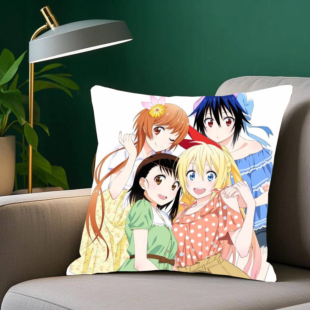Anime N-Nisekoi Kissenbezug Heimdekoration Überwurf für Sofa Bett Auto Zimmer Dekoration Geschenkidee