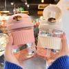 High-Value Cute Cute Rabbit Straw Glass Male And Female Students Couple Portable Cup Coffee Drink Gift Water Cup