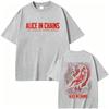 Hot Rock Band Alice In Chains Tshirt Summer Male Casual Soft Cotton T Shirts Unisex Unisex Clothing Gothic Punk Tees Streetwear