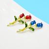 Enamel Rose Flower Brooches For Women Trendy Alloy Material Cheap Jewelry Wedding Pin 2 Colors Available Gift