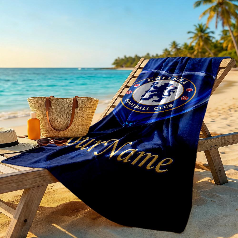 Chelsea Customizable Name Beach Towel High Absorbency & Quick-Dry