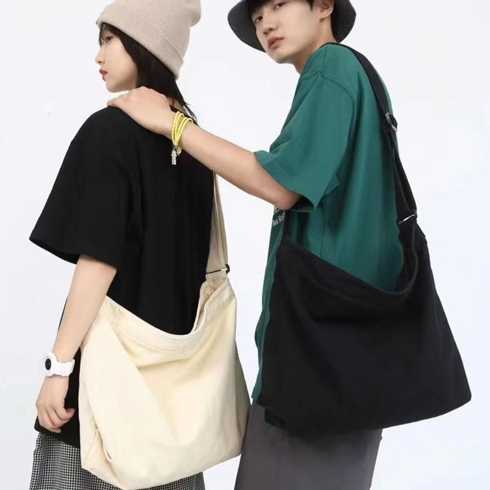 Large Capacity Canvas Crossbody Bag Thickened Sturdy Tote Bag Fashion Women's Shoulder Bag Student