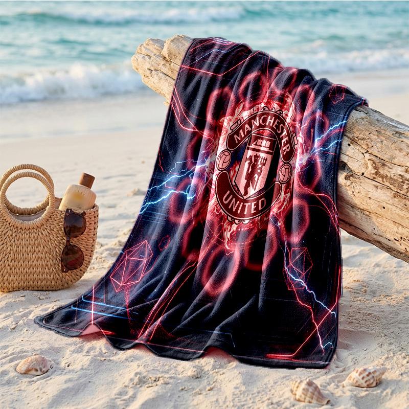 Manchester United Print Mikrofaser Strandtuch Schnelltrocknend Saugfähig Großes Handtuch für Strand Schwimmen Reisen
