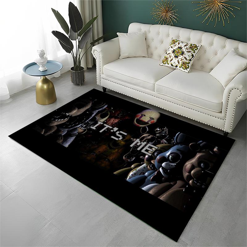 

Classic F-FNAF Horror Game Freddy Carpet Rug for Playroom Bedroom Living Room Sofa Home Decor,kid Area Rug Non-slip Floor Mat 40x60cm