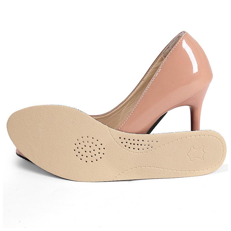 Pointed Toe Leather High Heel Cushion Inserts for Women - Breathable, Sweat-Absorbent, Soft, Shock-Absorbing, Anti-Slip