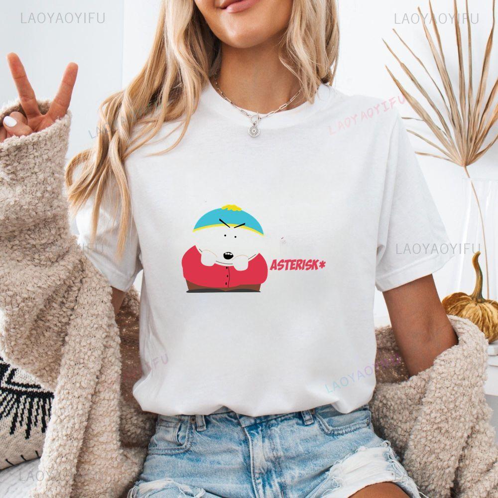 Retro TV Series "South Park" Summer Trend Short-sleeved Shirt Suitable for Both Men and Women,