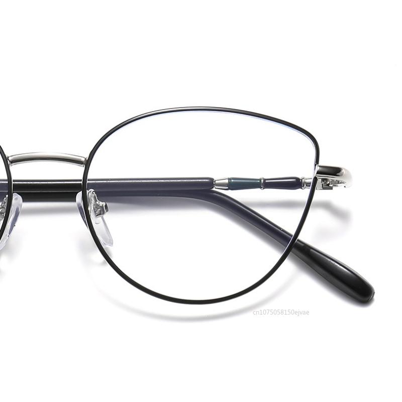 New Cat Eye Photochromic Myopia Glasses Fashion Simple Myopia Glasses Anti-blue Light Color-changing Lens Glasses 0 To -4.0