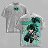 My Hero Academia Izuku Midoriya Printed Clothing Men Women Washed Cotton T-shirts Vintage Casual T Shirt Oversized Streetwear