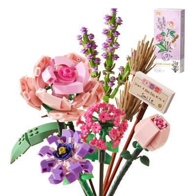 Mini Blocuri Jucării de Construcție Cărămizi Flori Puzzle Plante în Ghiveci Cadou pentru Fete Decor Acasă (1657-1659(Cu cutie))