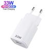 Carregador Rápido PD 33W QC3.0 Porta Dupla Carregador de Parede USB Tipo C Plugue US EU Carregador de Celular