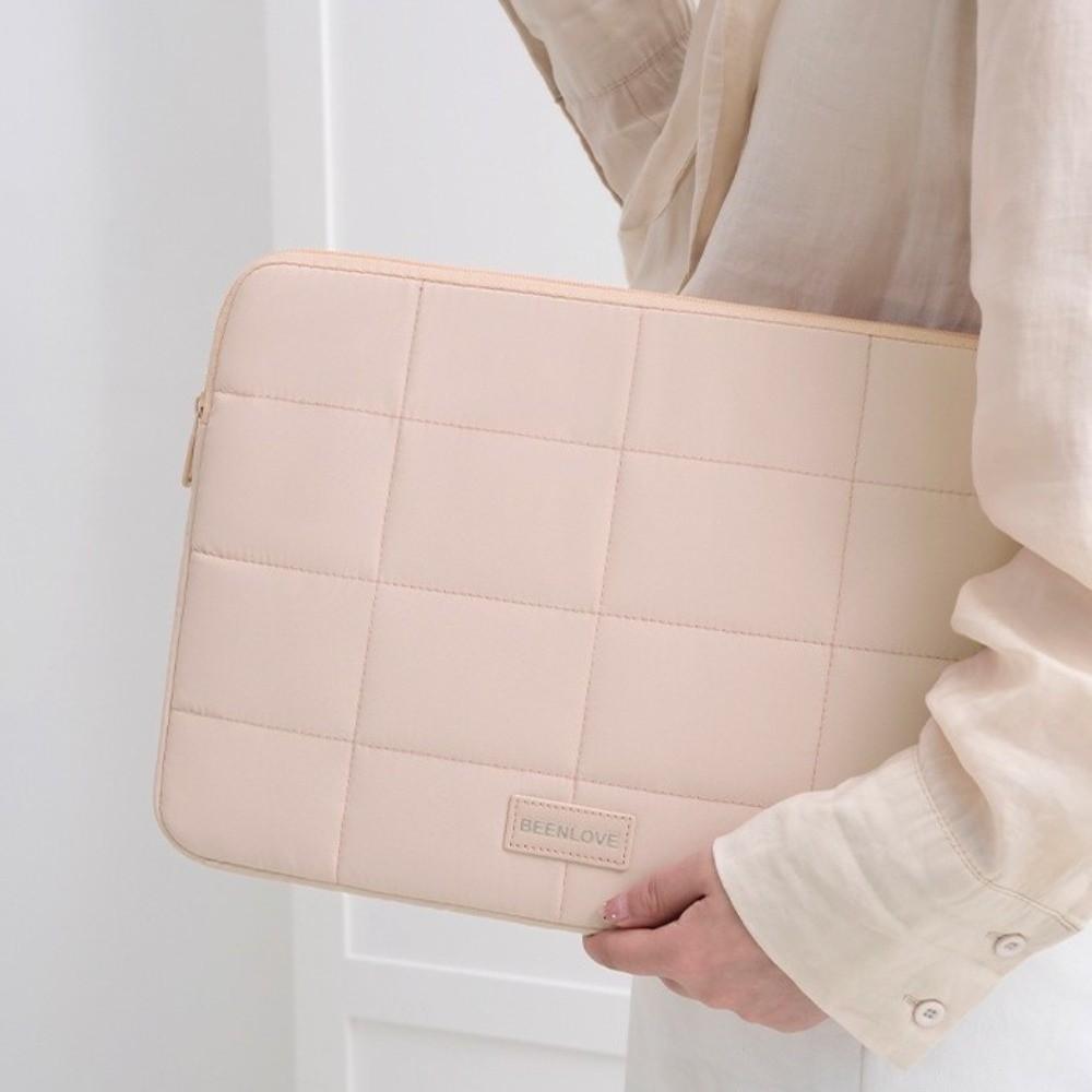 14/15.6inch Quilted Tablet Bag Shockproof Solid Color Travel Tablet Sleeve Wear-resistant Ultralight Tablet Protection Cases