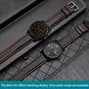 18mm 20mm 21mm 22mm 23mm 24mm Cinturino Orologio in Pelle con Motivo Fibra di Carbonio Cuciture Nere Rosse Arancioni Cinturino Orologio Accesso Orologio da Uomo