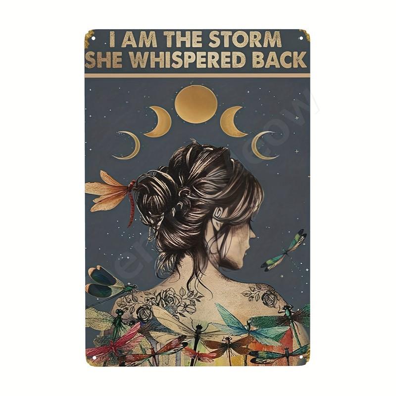 Inspirierende Sprüche auf Blechschildern, Retro-Wandkunst, Sei gut zu dir selbst, Vintage-Hippie-Mädchen, Poster für Zuhause, Garten