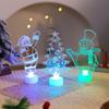 Glowing LED Acrylic Decoration Christmas Ornament Christmas Decorative Night Light For Kids Room Party Desktop Display