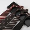 Pattern Tie Men'S Wedding Groom Suit Dress Striped Burgundy 8Cm Hand Tie