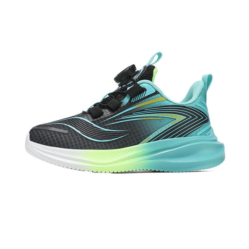 Children's sports shoes New mesh breathable boys' and students' running shoes Lightweight girls' school rotating buttons