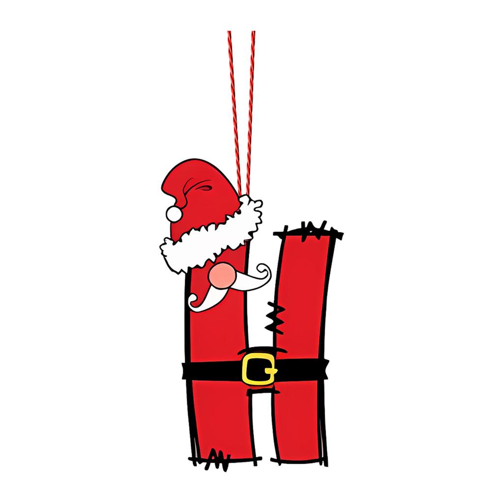 2D 26 Letter Christmas Ornaments Acrylic Flat Christmas Tree Home Decorations Ornaments