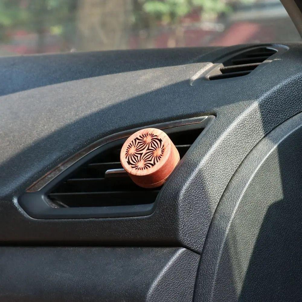 Wooden Wooden Car Diffuser Carved Car Air Freshener Car Aromatherapy Clip  Car Outlet Vent Clip