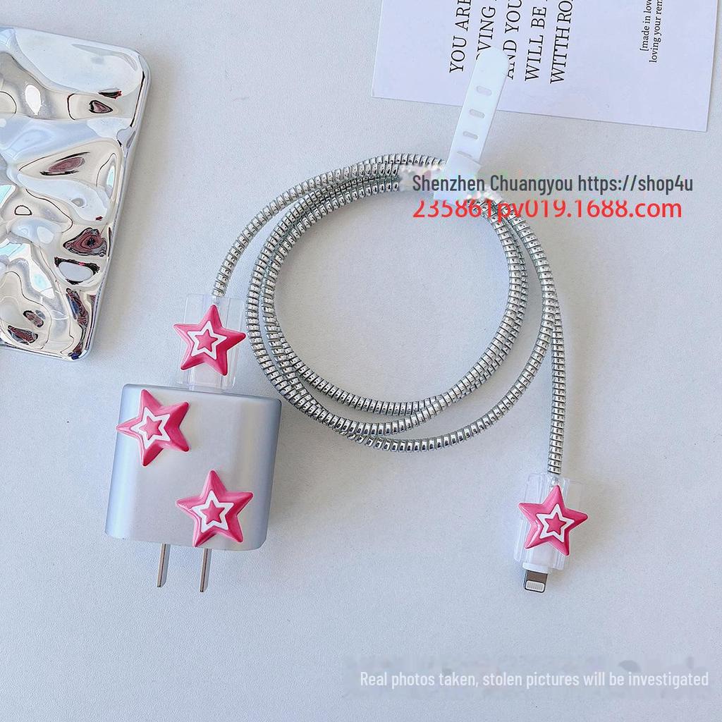 Silver Heart Apple 15 Pro Max Data Cable Protective Cover for iPhone 14 - 20W Fast Charging Soft Shell