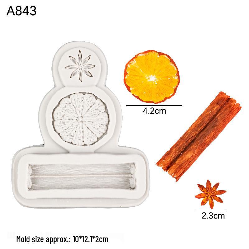 

Силиконовая форма для основы хот-пота с корицей, бадьяном и лимоном - Зимние и рождественские аксессуары для торта серый