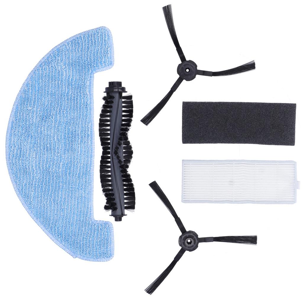Kehrmaschine Walzenbürste Filter Reinigungstuch Seitenbürsten-Set Ersatzteile für ilife A4S