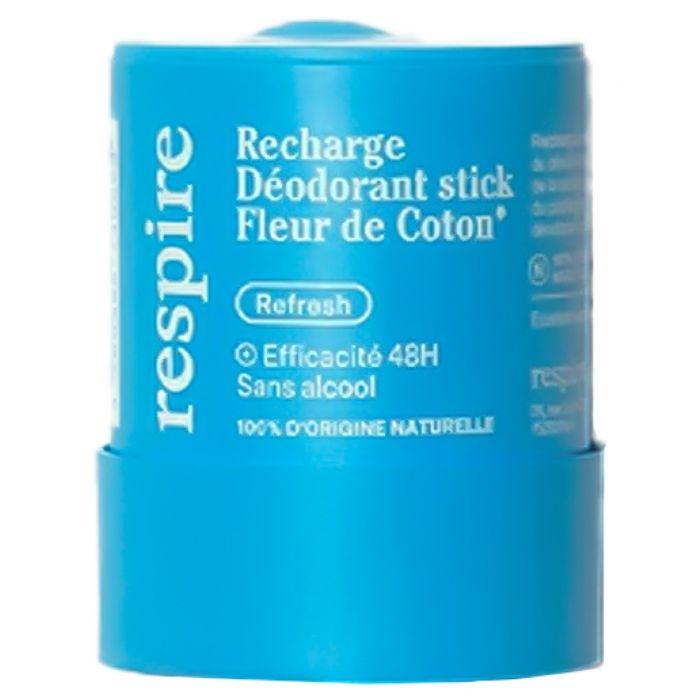Respire Déodorant Stick Fleur de Coton Sans Alcool Recharge Bio 50 g