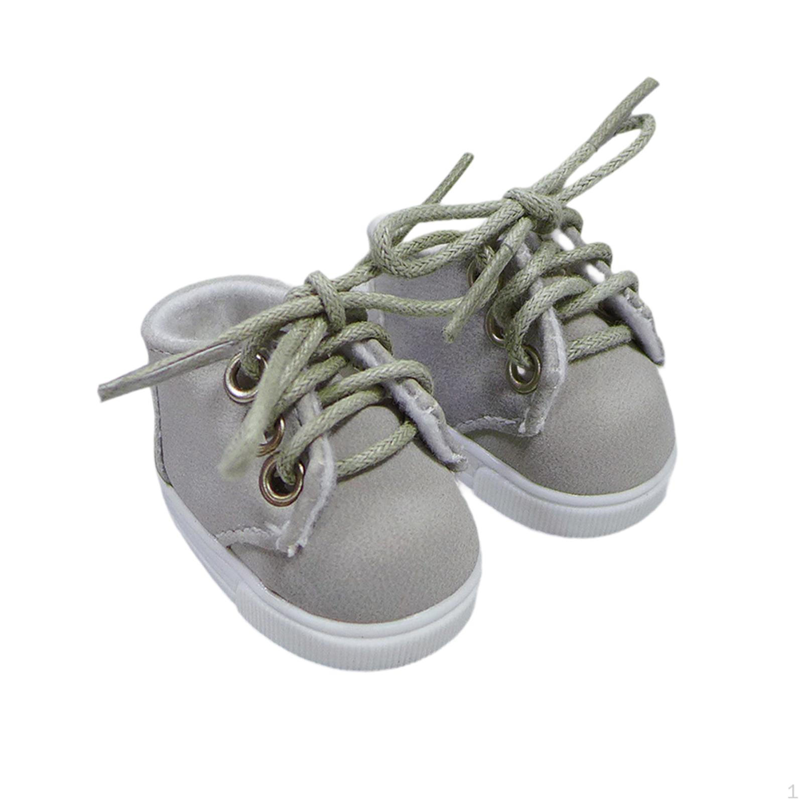

Doll Shoes Casual Mini Fashion Dress Up Accessory Outfits Decoration PVC PP Material Gray 5x3x3.5cm