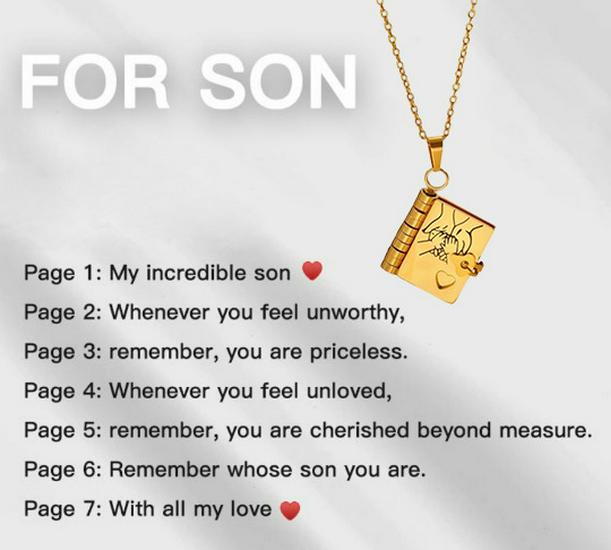 Engraved Titanium Steel Necklace - Fade-Resistant, Emotional Book Pendant, Women's Clavicle Chain Jewelry 