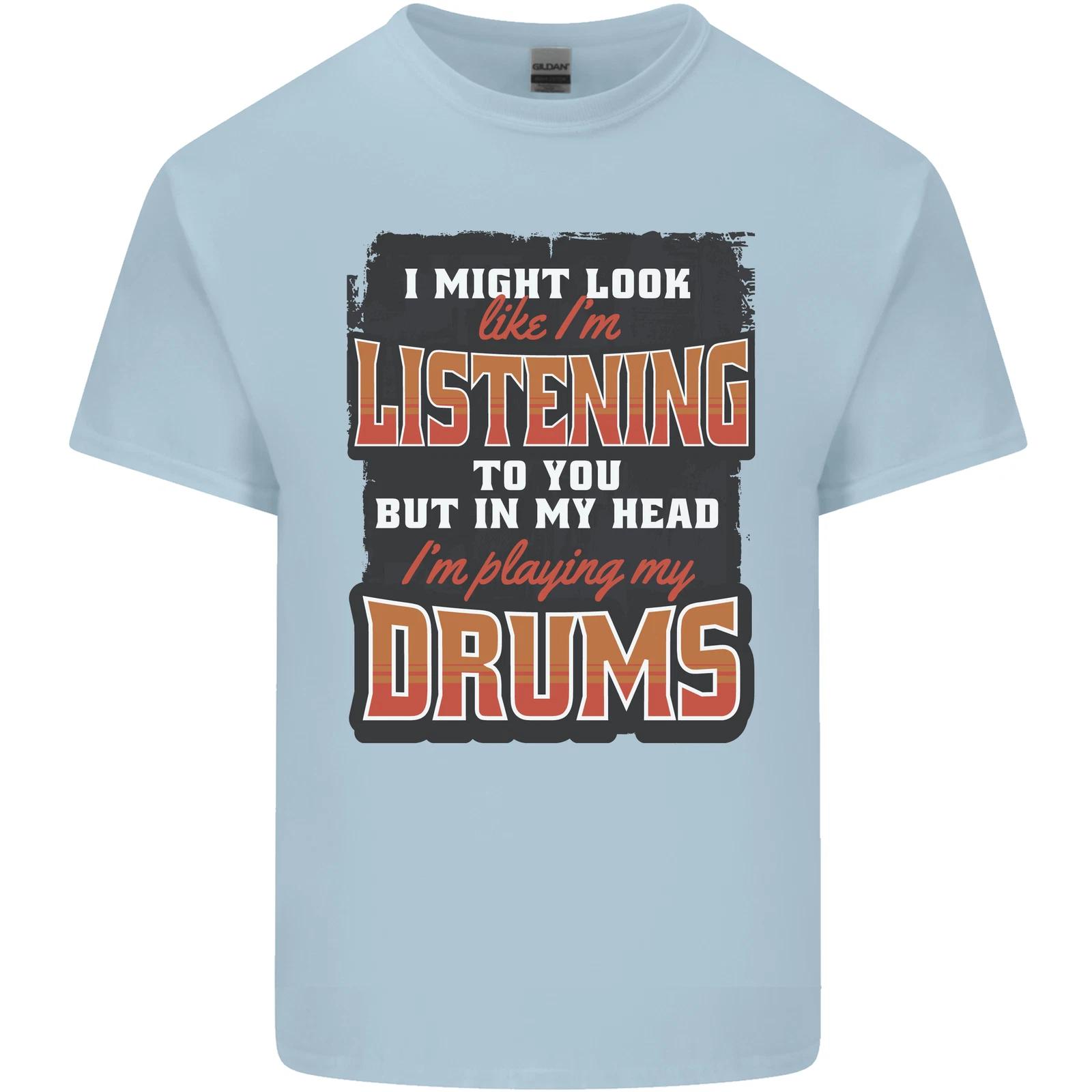 In My Head I m Playing Drums Drummer Kids T-Shirt Childrens XL