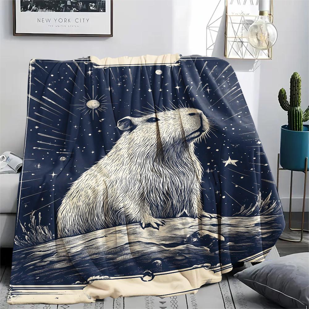 Card style animals Print Flannel Blanket,High quality Comfortable for All Seasons,Home Decor,Warmth and Comfort,Perfect for Christmas Gifts