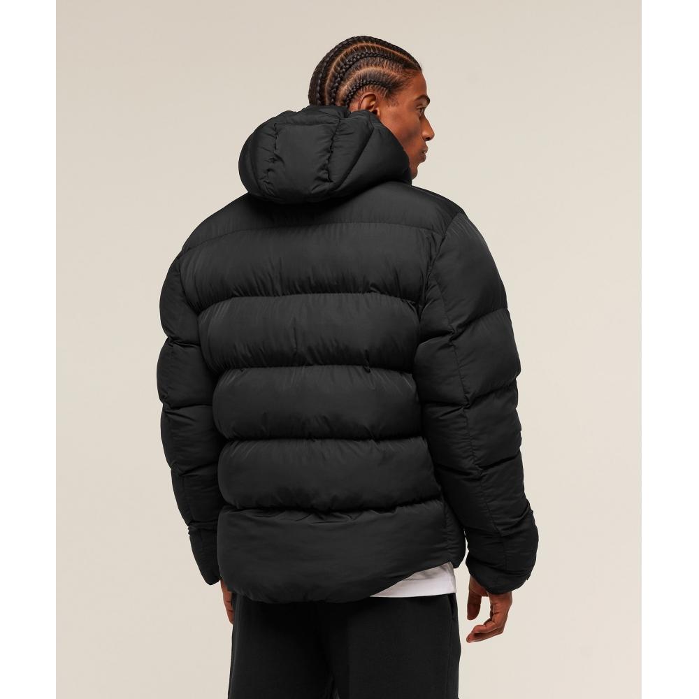 Gymshark Kapuzen-Pufferjacke Schwarz A3b4b Bb2j