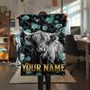 1PC Custom Name Cow Flowers Art Patterned Flannel Blanket Suitable For All Seasons for Home Decor Warmth and Comfort Gifts Holiday Present_lx