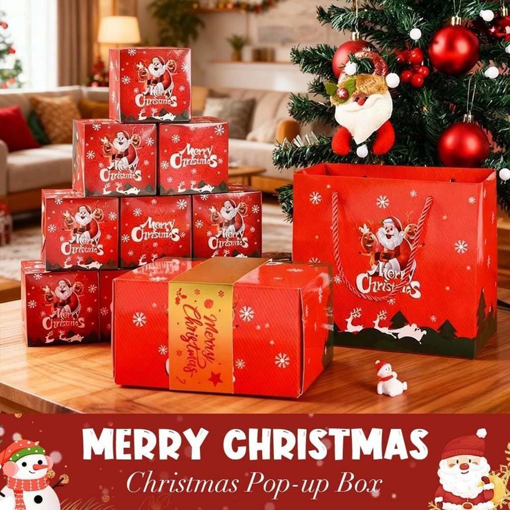 Christmas Cash Money Surprise Pop-up Gift Box Foldable Merry Christmas Money Cards Dispenser For Kids Adults Friends Family