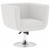 Swivel Chair Set 2 Pcs White Faux Leather