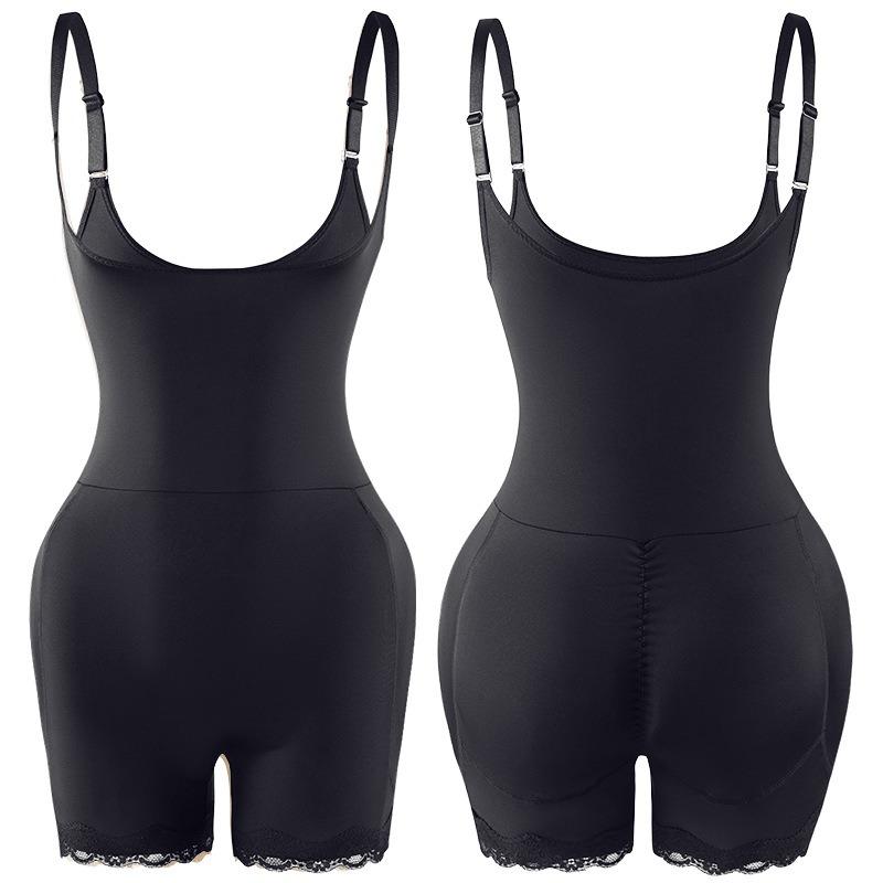 

Removable Strap Butt And Hip Enhancer Bodysuit Shapewear S чорний