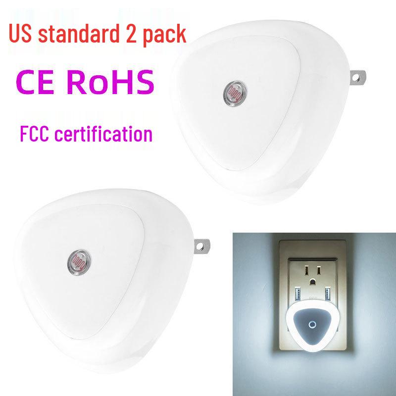 Triangle US Plug Smart LED Night Light - Energy-Saving Induction (1, 2, 4, or 6 Pack)