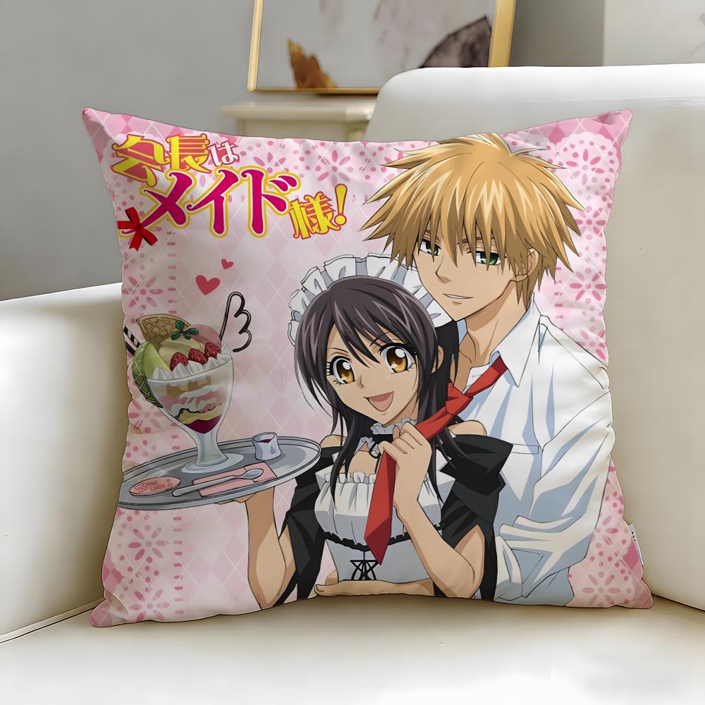 classic anime Maid Sama! Cushion Cover Soft & Easy-Wash Pillow Case – Versatile for Couch, Bed, Travel and Office