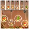 Hanging Window Suction Cup Lamp Snowflake Christmas Window Lights  New Year