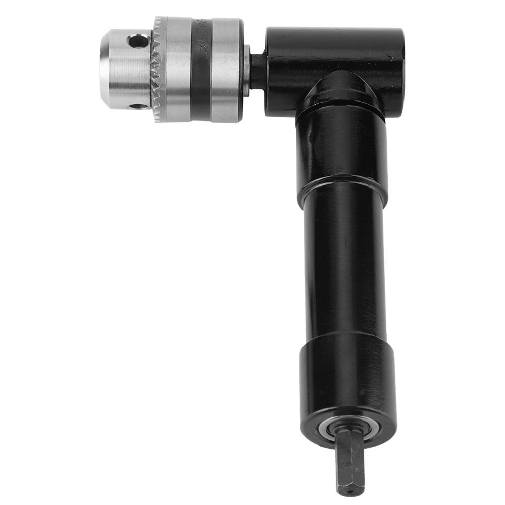 3/8" Keyed Chuck Right Angle Drill Adapter 8mm Hex Shank Chuck Key Adapter Power Drills