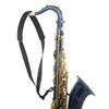 Saxofonový řemínek na krk s tlustým měkkým polstrovaným saxofonovým páskem s nastavitelnou přezkou Černý háček pro barytonový alt tenor soprán sax