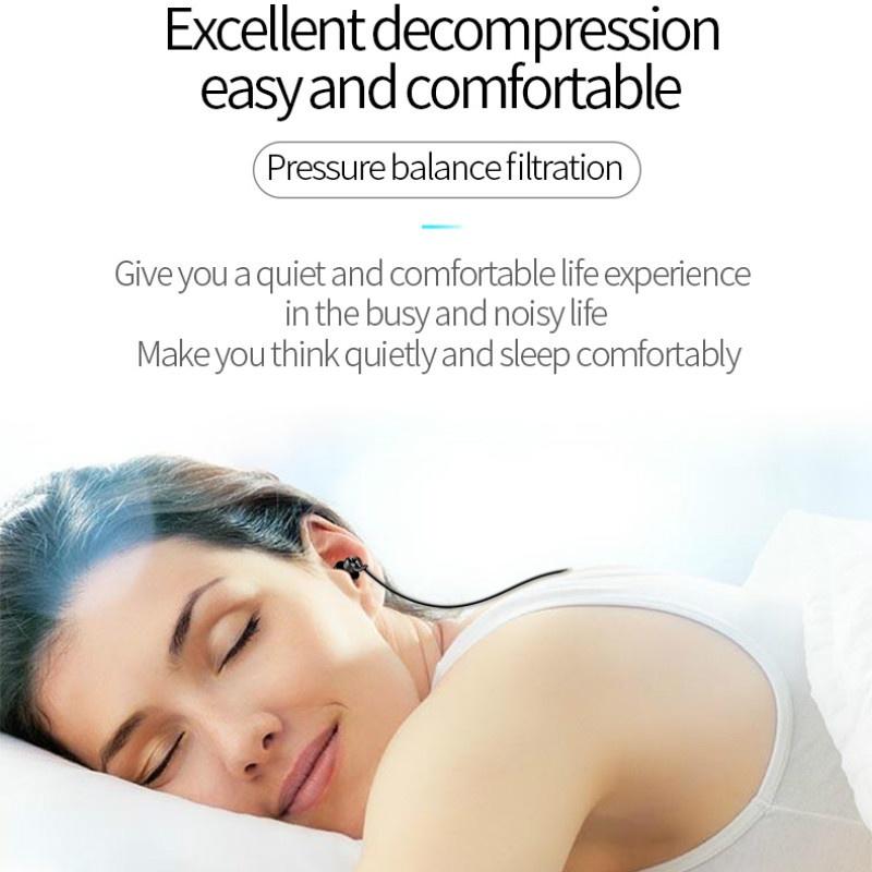 NYE Soveøretelefoner i myk silikon Headset Lettvekts hodetelefoner med mikrofon 3,5 mm støyreduksjon