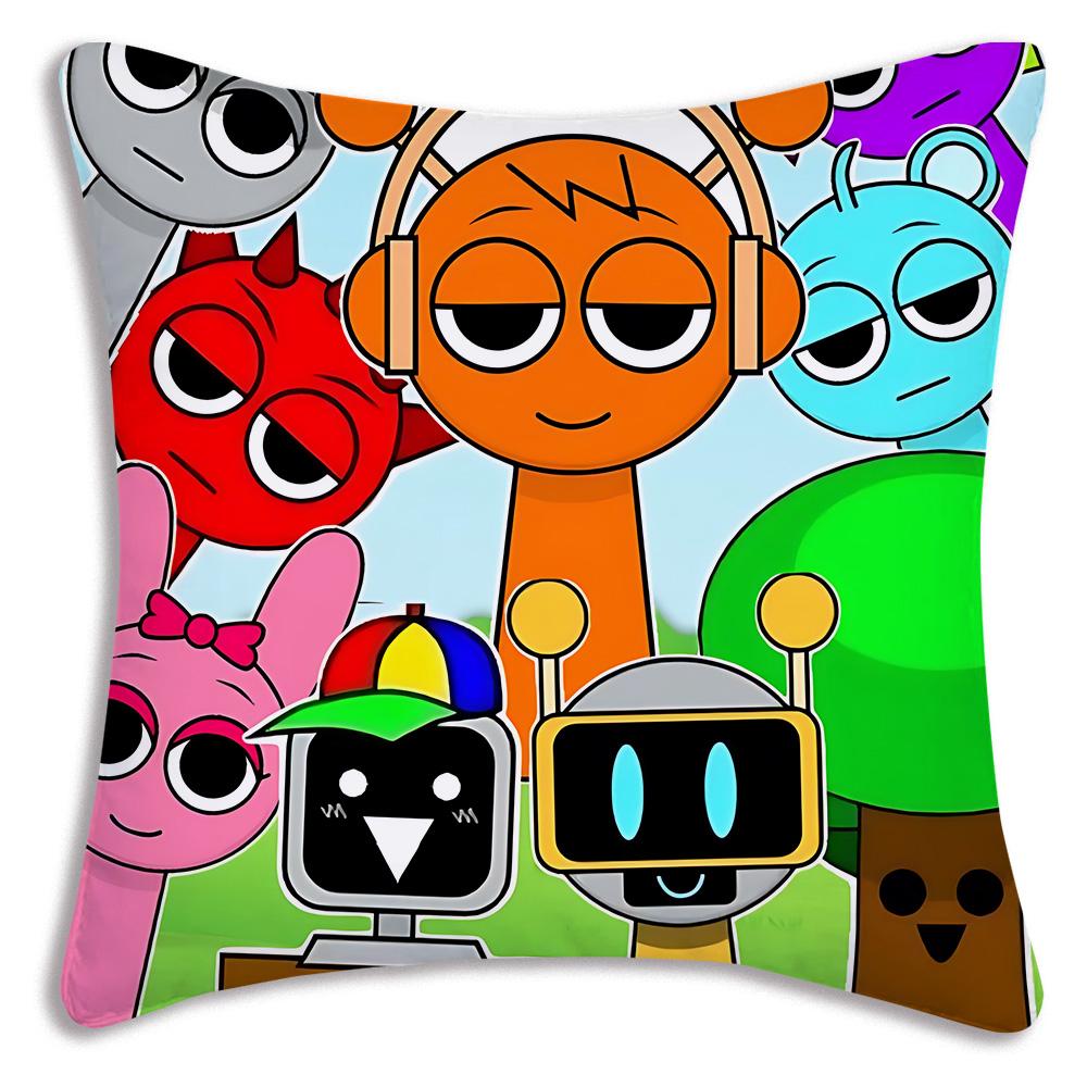 Joc amuzant Pentru S-SprunkiS Huse de Pernă Desene Animate Canapea Decorative Casă Imprimare Față-Verso Pluș Scurt Drăguț Husă Pernă