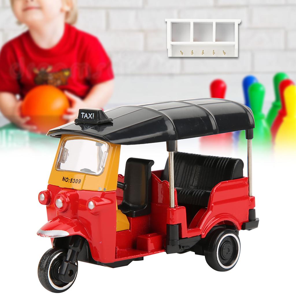 Alloy Tricycle Car Model Highly Simulation Children Vehicles Toy with Sliding FunctionRed
