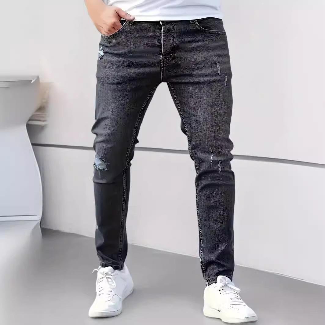 Men s Slim Fit Jeans Ripped Stretch Skinny Casual Denim Pants XXL