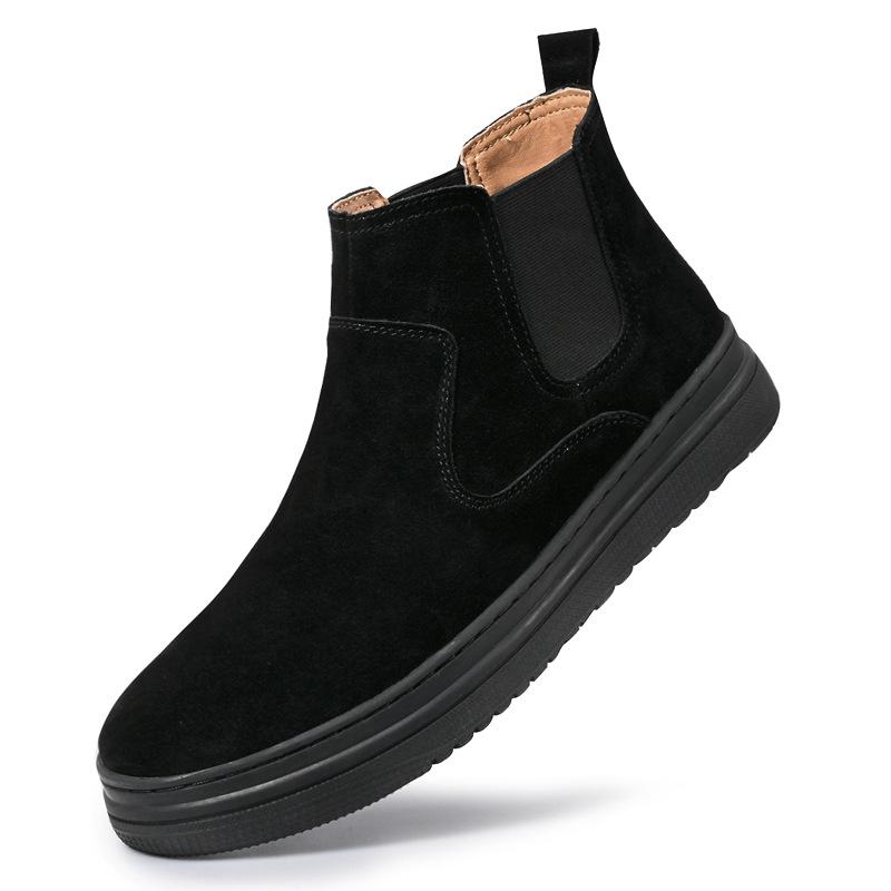 Autumn and Winter New Martin Boots Men's Medium and High-top Chelsea Short Boots Trendy Yellow Boots Men's Shoes Casual Tooling Boots