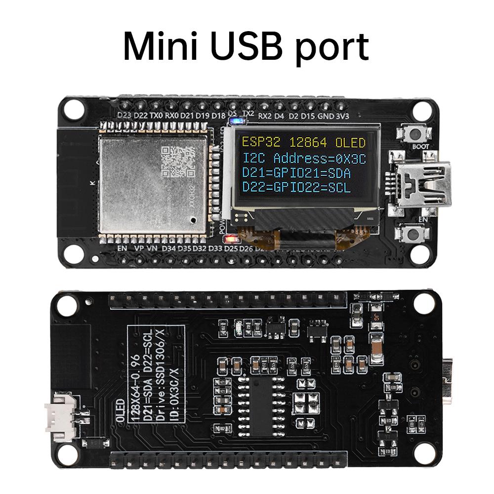 ESP32 ESP-32D WIFI Development Board Module CH340C With 0.96 OLED Screen ESP32 ESP-32D WIFI Board Blue Display 30Pin